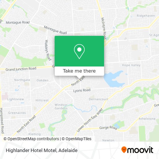 Highlander Hotel Motel map