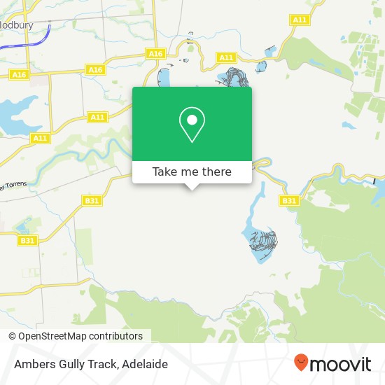 Ambers Gully Track map