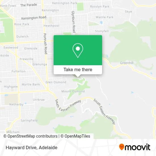 Mapa Hayward Drive
