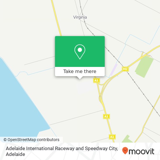 Mapa Adelaide International Raceway and Speedway City