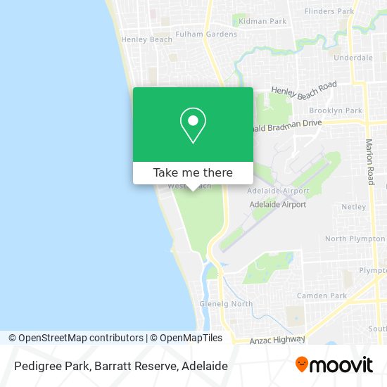 Mapa Pedigree Park, Barratt Reserve