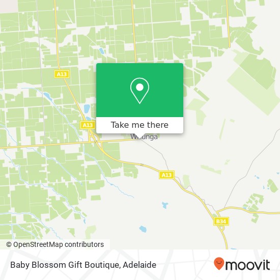 Mapa Baby Blossom Gift Boutique, 1 Aldinga Rd Willunga SA 5172