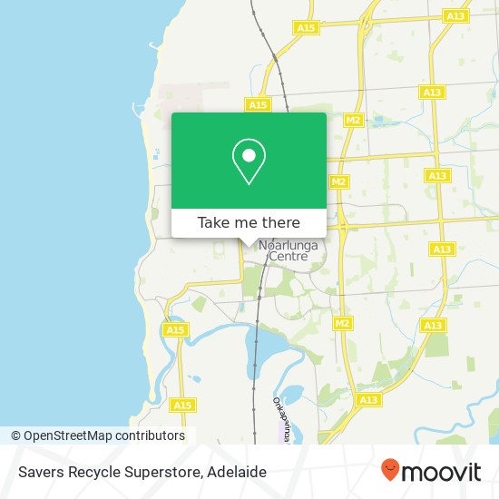 Mapa Savers Recycle Superstore, 12-18 David Witton Dr Noarlunga Centre SA 5168