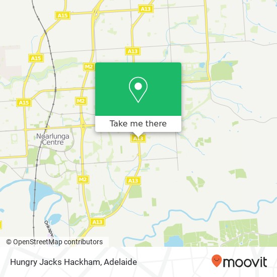 Mapa Hungry Jacks Hackham, Greengate Grv Hackham West SA 5163