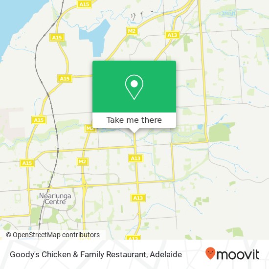 Mapa Goody's Chicken & Family Restaurant, 146 Main South Rd Morphett Vale SA 5162