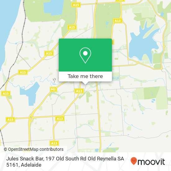 Mapa Jules Snack Bar, 197 Old South Rd Old Reynella SA 5161