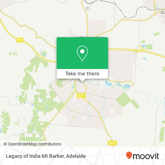 Mapa Legacy of India Mt Barker, 56 Hutchinson St Mount Barker SA 5251