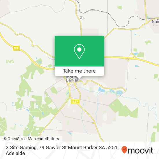 Mapa X Site Gaming, 79 Gawler St Mount Barker SA 5251