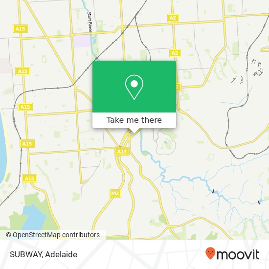 SUBWAY, Main South Rd Darlington SA 5047 map