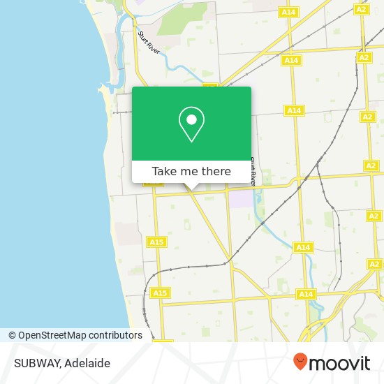 SUBWAY, 80 Oaklands Rd Glengowrie SA 5044 map