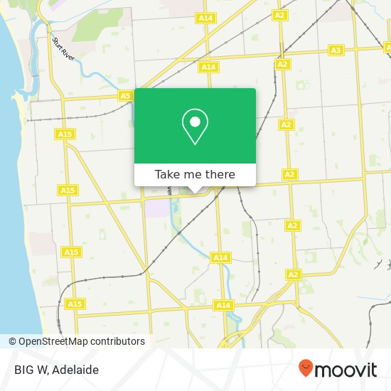 BIG W, 297 Oaklands Rd Marion SA 5043 map