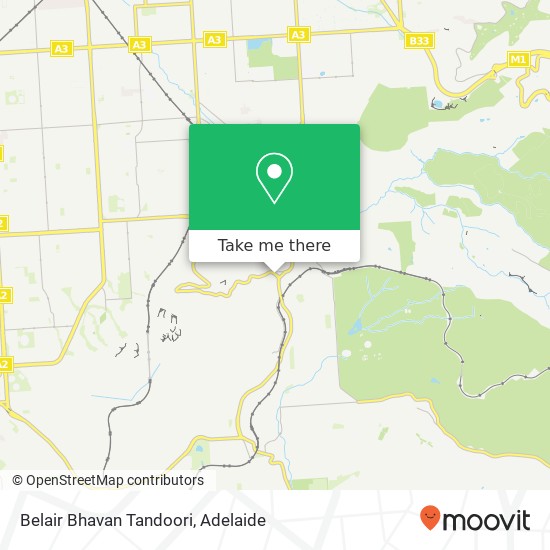 Mapa Belair Bhavan Tandoori, Main Rd Belair SA 5052