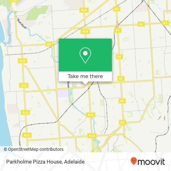 Mapa Parkholme Pizza House, 319 Oaklands Rd Park Holme SA 5043