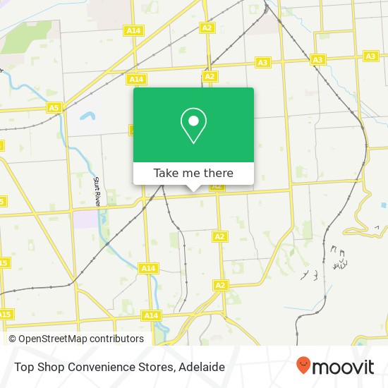 Mapa Top Shop Convenience Stores, 56-58 Daws Rd Edwardstown SA 5039