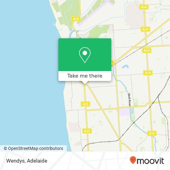 Mapa Wendys, 66 Brighton Rd Glenelg East SA 5045