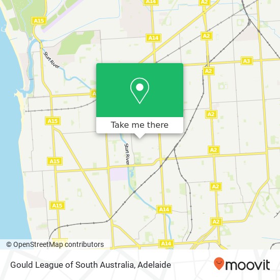 Mapa Gould League of South Australia