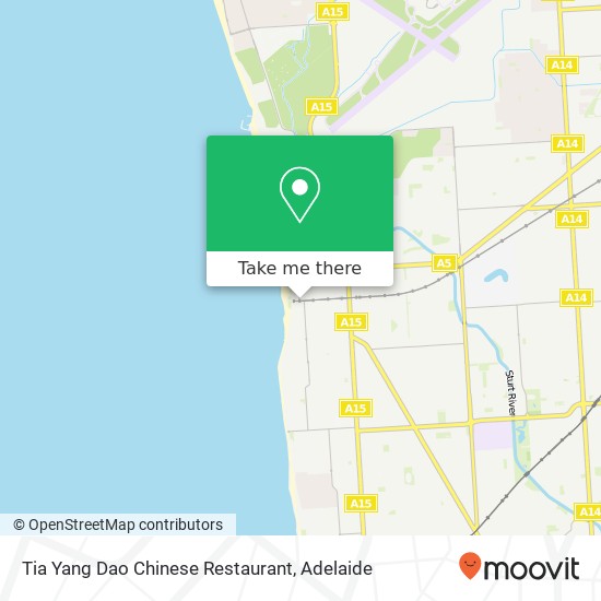 Mapa Tia Yang Dao Chinese Restaurant, 20 Jetty Rd Glenelg SA 5045