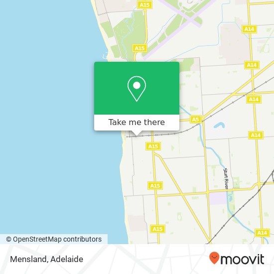 Mapa Mensland, 90 Jetty Rd Glenelg SA 5045