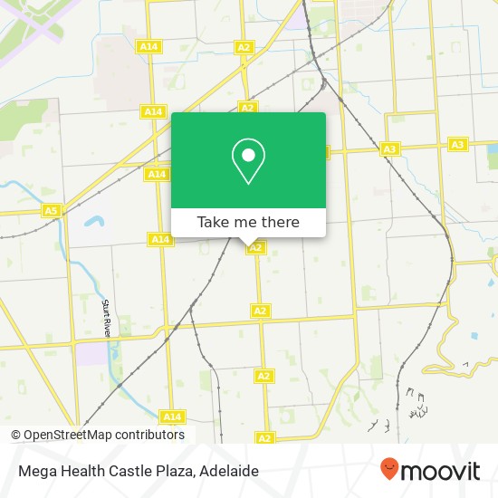 Mapa Mega Health Castle Plaza, 990-1002 South Rd Edwardstown SA 5039