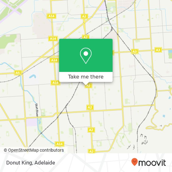 Mapa Donut King, 992 South Rd Edwardstown SA 5039