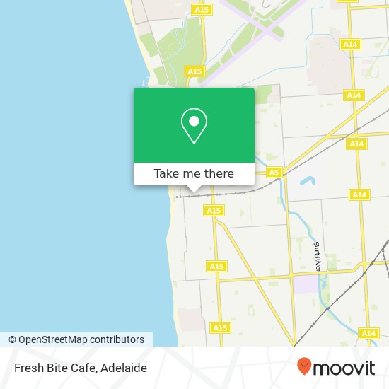 Mapa Fresh Bite Cafe, 3 Waterloo St Glenelg SA 5045