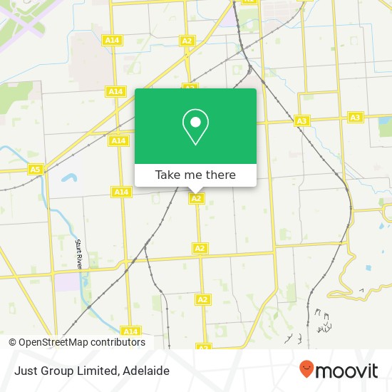 Mapa Just Group Limited, 992 South Rd Edwardstown SA 5039