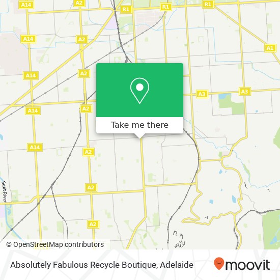 Mapa Absolutely Fabulous Recycle Boutique, 514 Goodwood Rd Daw Park SA 5041