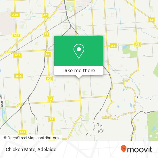 Mapa Chicken Mate, 580 Goodwood Rd Daw Park SA 5041