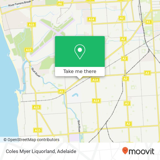 Mapa Coles Myer Liquorland