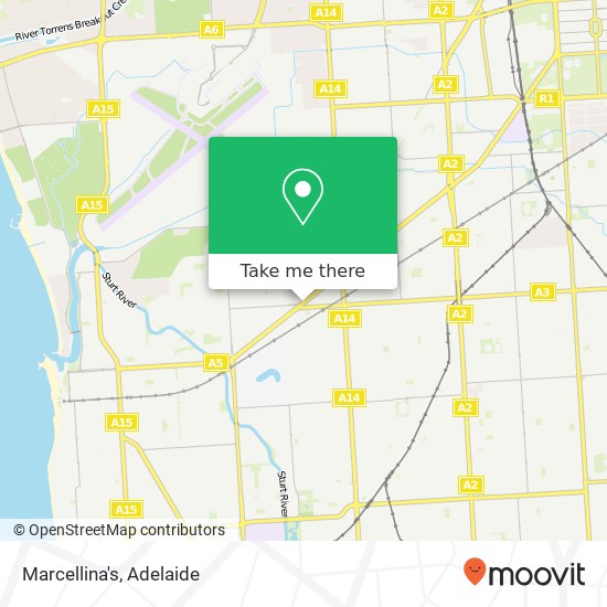 Mapa Marcellina's, Anzac Hwy Plympton SA 5038