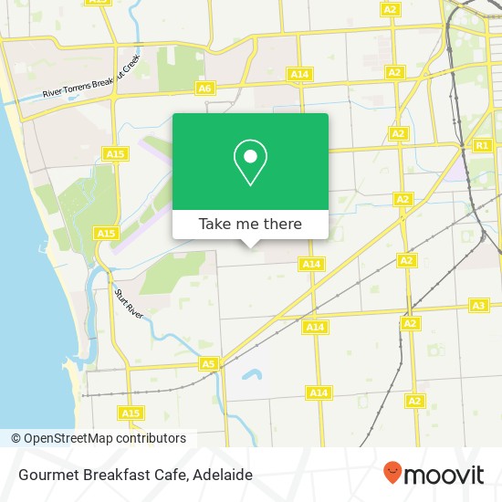 Mapa Gourmet Breakfast Cafe, 12 Kinkaid Ave North Plympton SA 5037