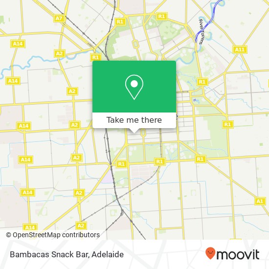 Mapa Bambacas Snack Bar, 207 Sturt St Adelaide SA 5000