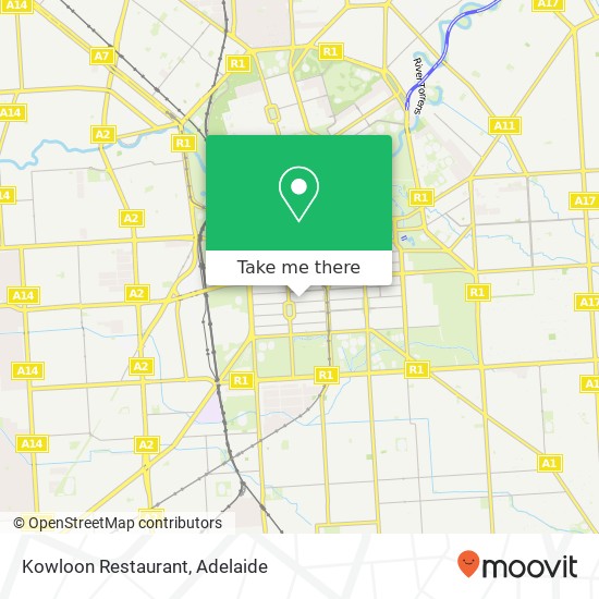 Mapa Kowloon Restaurant, 25 Field St Adelaide SA 5000