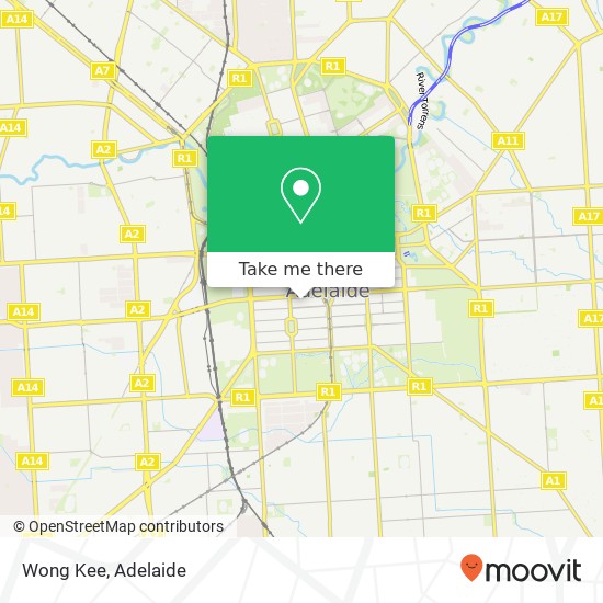 Mapa Wong Kee, Moonta St Adelaide SA 5000