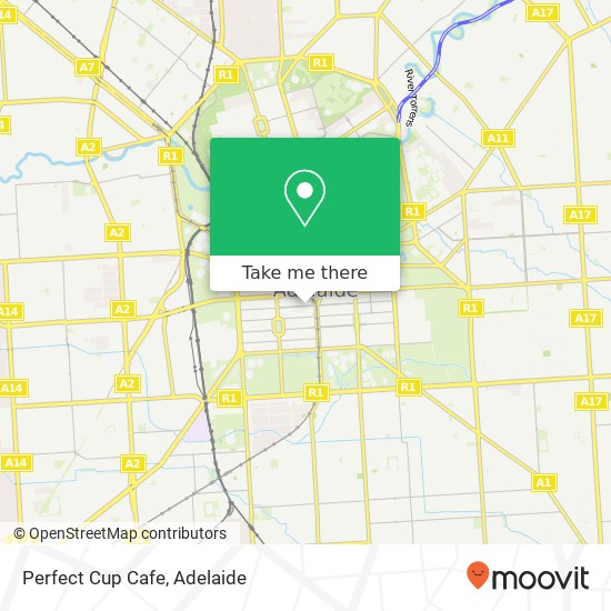 Mapa Perfect Cup Cafe, Gouger St Adelaide SA 5000