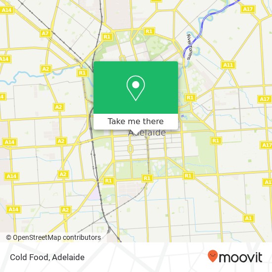 Mapa Cold Food, 93 Grote St Adelaide SA 5000