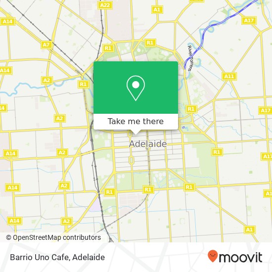 Mapa Barrio Uno Cafe, 102 Waymouth St Adelaide SA 5000