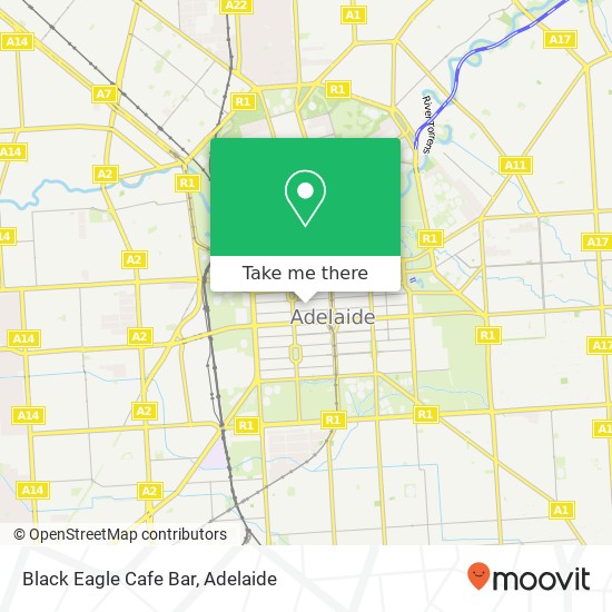 Mapa Black Eagle Cafe Bar, 19 Young St Adelaide SA 5000