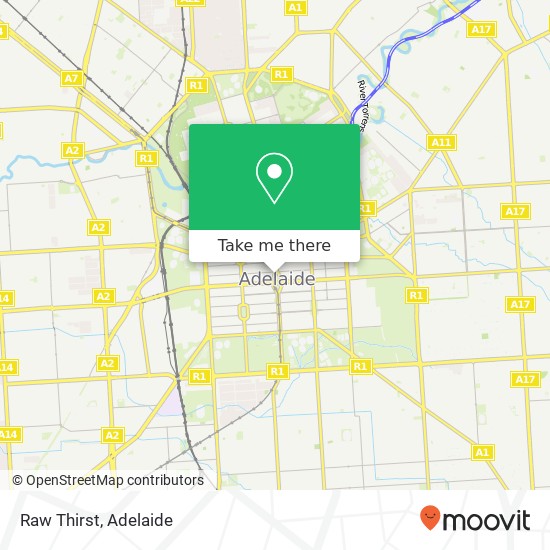 Raw Thirst, Victoria Sq Adelaide SA 5000 map