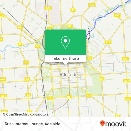 Rush Internet Lounge, 30 Bank St Adelaide SA 5000 map