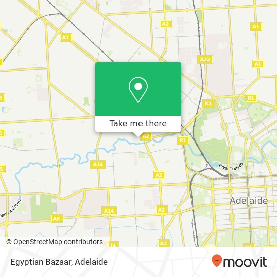 Mapa Egyptian Bazaar, 74 McDonnell Ave West Hindmarsh SA 5007
