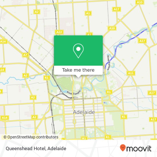Mapa Queenshead Hotel, 117 Kermode St North Adelaide SA 5006
