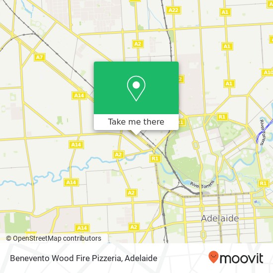 Mapa Benevento Wood Fire Pizzeria, 218 Port Rd Hindmarsh SA 5007
