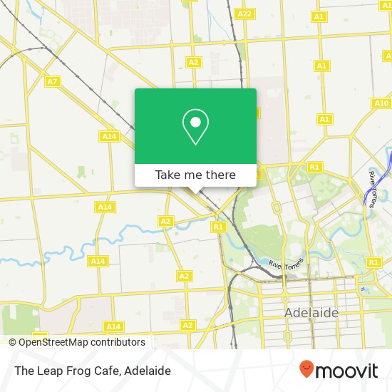 Mapa The Leap Frog Cafe, 183 Port Rd Hindmarsh SA 5007