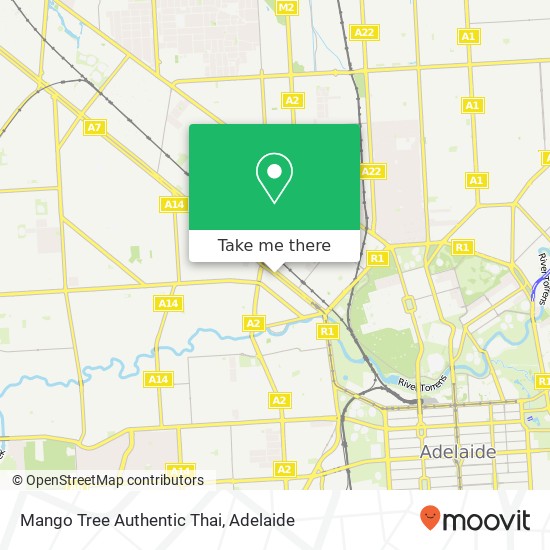 Mapa Mango Tree Authentic Thai, Port Rd Hindmarsh SA 5007