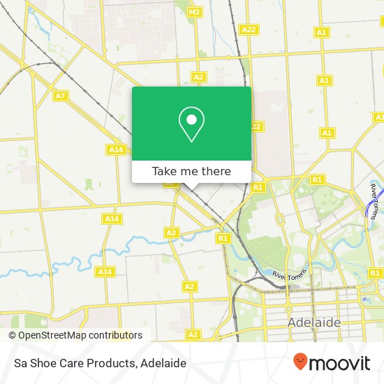 Mapa Sa Shoe Care Products, 4 Coglin St Hindmarsh SA 5007