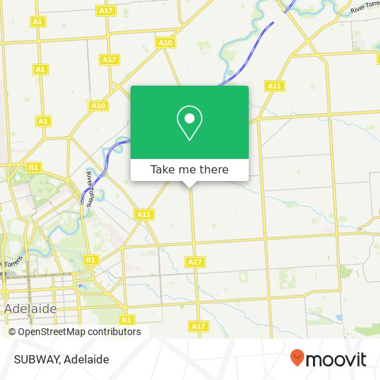 SUBWAY, Portrush Rd Evandale SA 5069 map