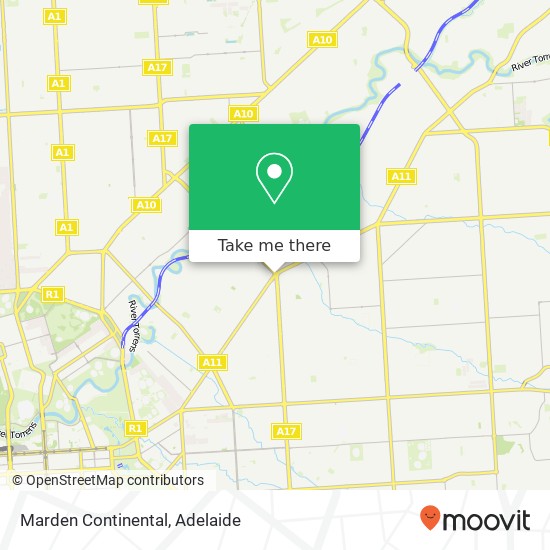 Marden Continental, Payneham Rd Marden SA 5070 map