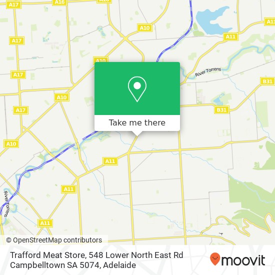 Trafford Meat Store, 548 Lower North East Rd Campbelltown SA 5074 map