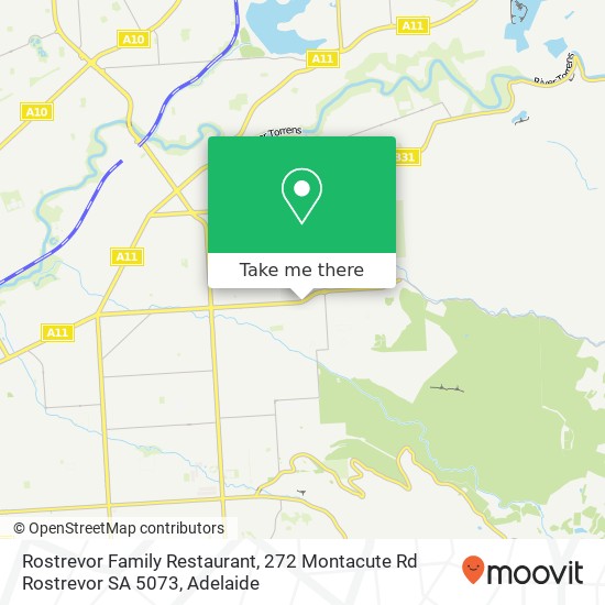 Rostrevor Family Restaurant, 272 Montacute Rd Rostrevor SA 5073 map